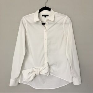 Banana Republic | white shirt, bow-detail